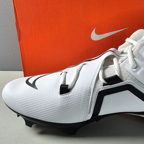 Nike Alpha Menace Pro 3 Mid Men's Football Cleats White Black CT6649-100 - Picture 3 of 9